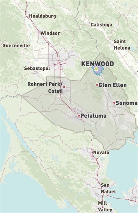 map of kenwood ca.